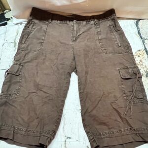 🍉a.n.a Brown Cargo Shorts Casual 💯 Linen